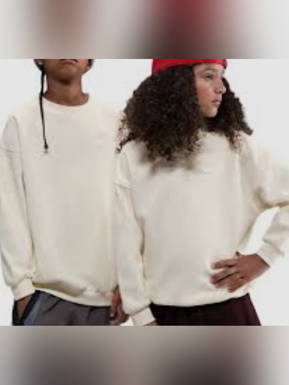 Nike Unisex Cream Crewneck Sweatshirt Size L